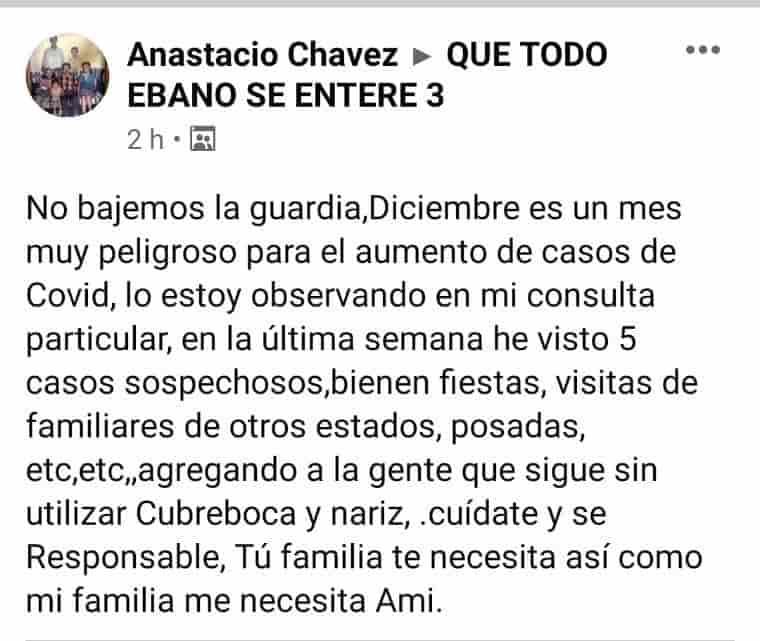 No festejen para prevenir el Covid