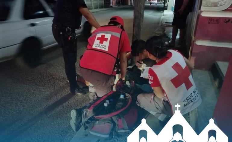 Motociclista se accidentó