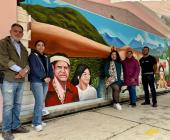 Pintan Mural Abrazo en la interculturalidad