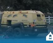 Camioneta de Cometra ardió en llamas
