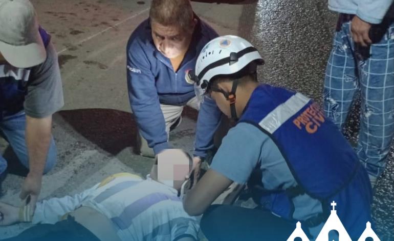 Derrapó su motocicleta