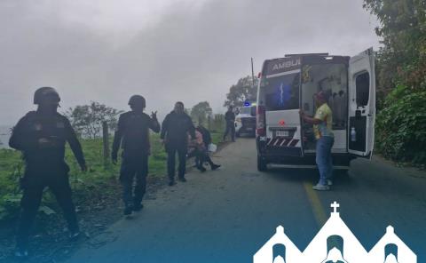 Lesionada en accidente
