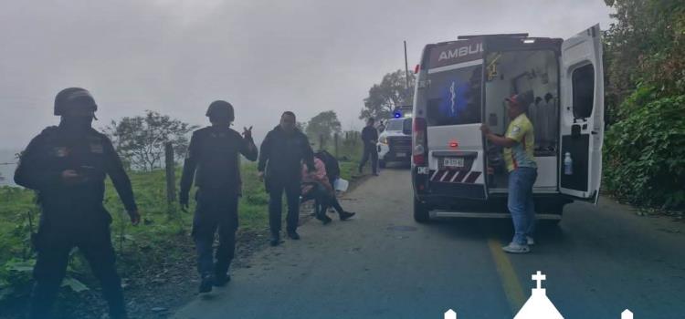 Lesionada en accidente