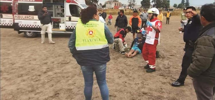 Cayó rayo  a 3 niños  futbolistas