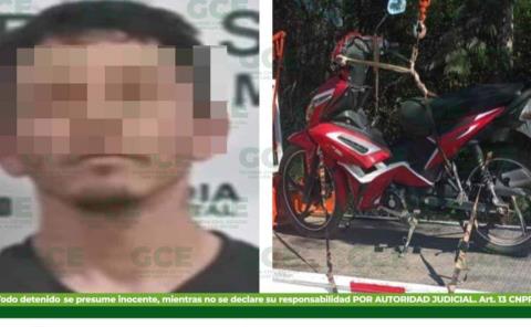 CAYÓ PRESUNTO LADRÓN DE MOTOS  

