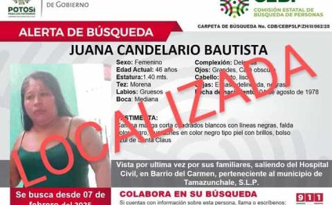 Localizaron a mujer desaparecida