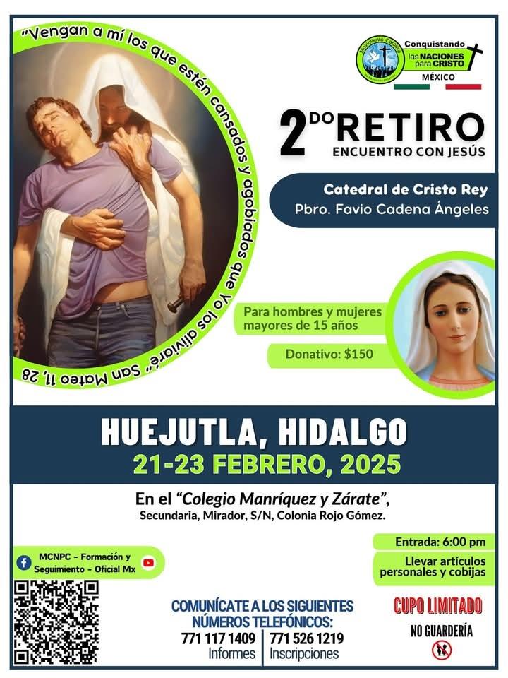 Grupo de Feligreses invitan al 2do retiro espiritual