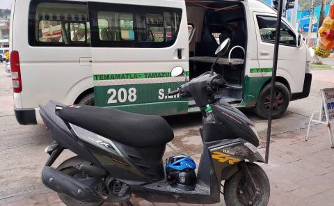 Motociclista terminó herida tras ser impactada por unidad de transporte