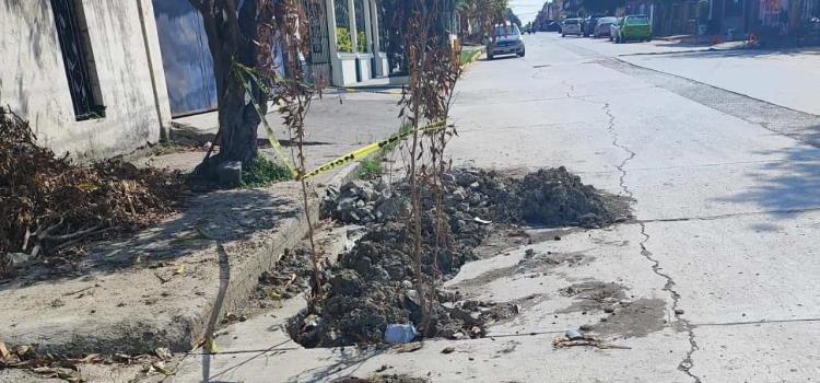 Trabajos a medias en calle Constitución