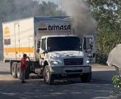 Camión se incendió