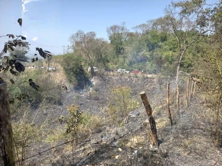 Movilización por incendio de basurero