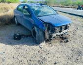 MUJER SUFRIÓ VOLCADURA