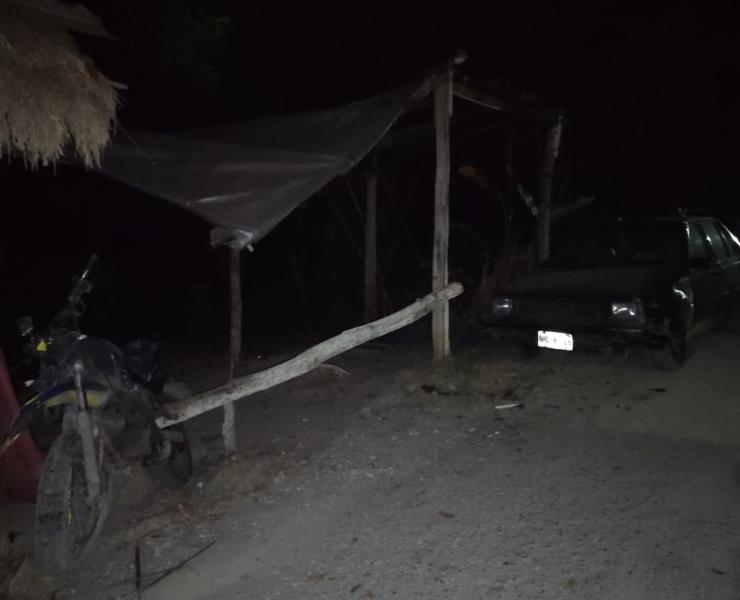 BORRACHAZO DAÑO AUTO Y MOTOCICLETA
