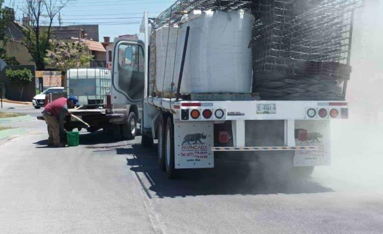 Conato de fuego en camión materialista