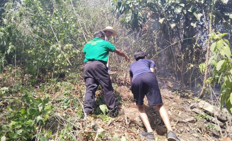 Movilización por incendio en la comunidad de Tacial