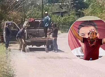 Rellenan baches con tierra; falta de planeación y capacidad del Gobierno Municipal