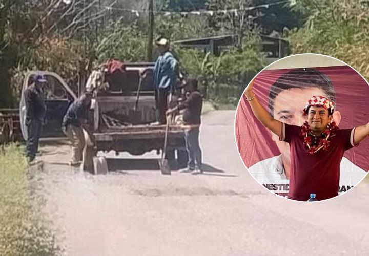 Rellenan baches con tierra; falta de planeación y capacidad del Gobierno Municipal