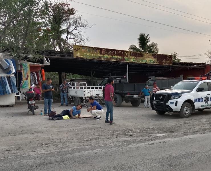 Pareja lesionada  en un accidente     
