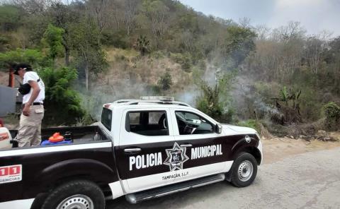 Movilización por incendios en Tampacán