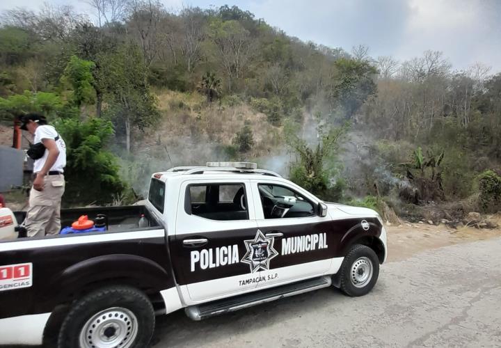 Movilización por incendios en Tampacán