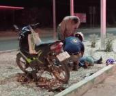 MOTOCICLISTA HERIDO AL DERRAPAR Y CAER