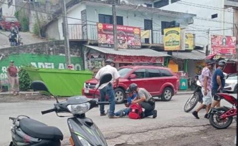 Motociclista lesionado