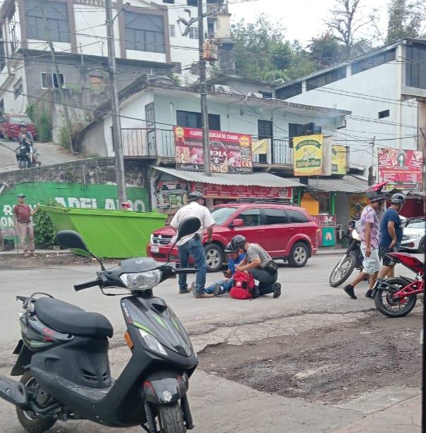 Motociclista lesionado