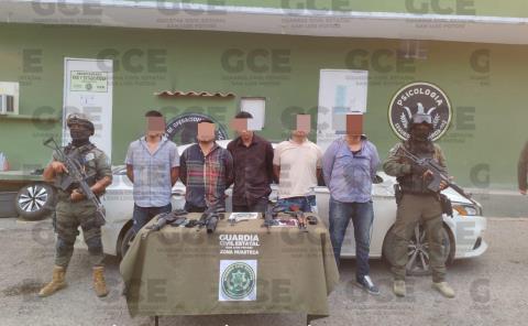 Atrapó la GCE a 7 hombres armados