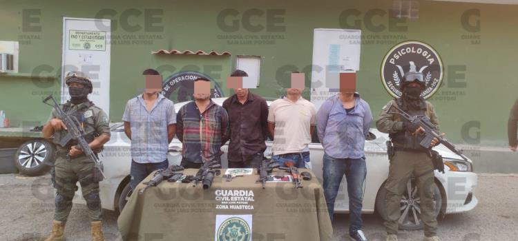 Atrapó la GCE a 7 hombres armados Atrapó la GCE a 7 hombres armados