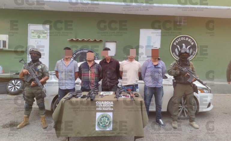 Atrapó la GCE a 7 hombres armados
