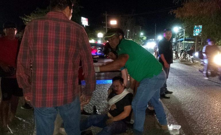 Motociclista chocó contra un vehículo        