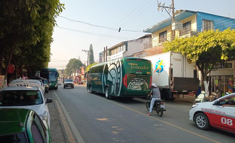 Camiones repartidores y conductores provocan caos 
