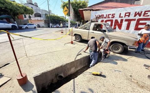 Rehabilitaron alcantarillas en Matlapa