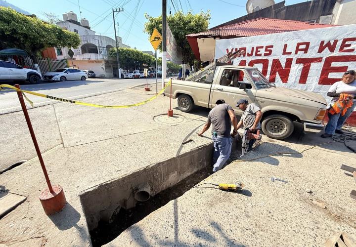 Rehabilitaron alcantarillas en Matlapa