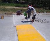 Avanza rehabilitación  de vialidades en Axtla 