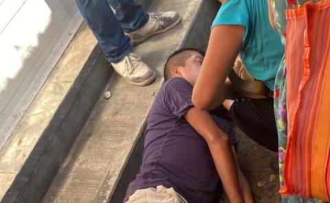Desmayo en la calle Hidalgo