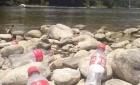 Dejan los parajes con mucha basura 
