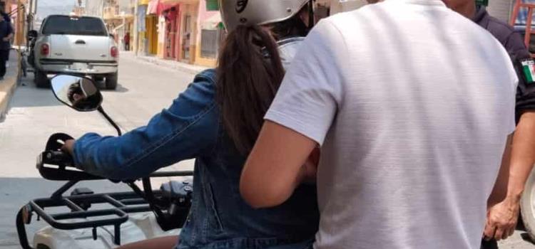 Motociclistas renuentes a usar el casco de seguridad
