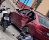 Colisionó contra  una profesora