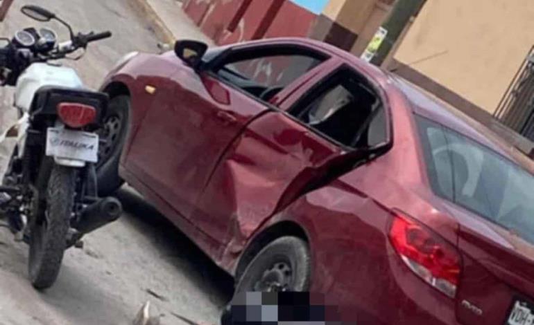 Colisionó contra  una profesora