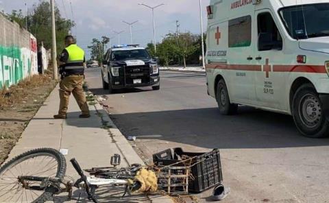 CICLISTA AGONIZA; FUE ATROPELLADO
