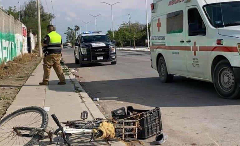 CICLISTA AGONIZA; FUE ATROPELLADO