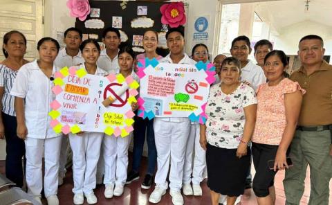 Tamazunchale conmemora el Día Mundial Sin Tabaco con pláticas informativas