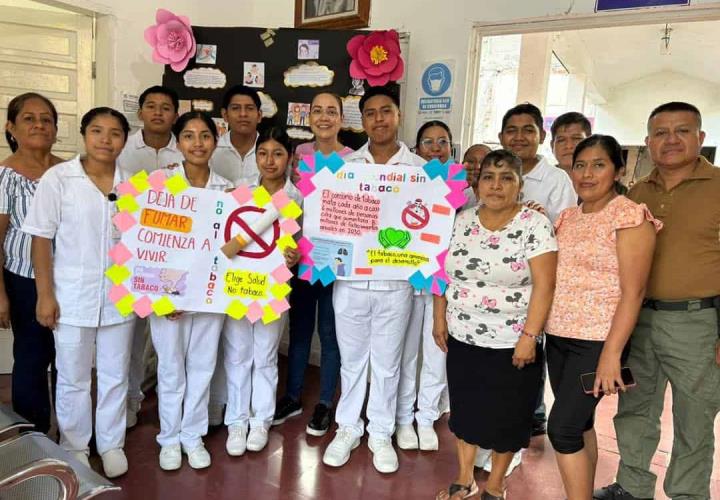 Tamazunchale conmemora el Día Mundial Sin Tabaco con pláticas informativas