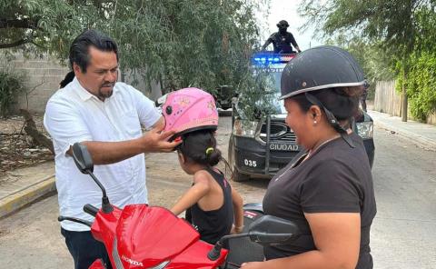Edil promovió el uso de casco
