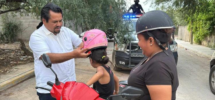 Edil promovió el uso de casco