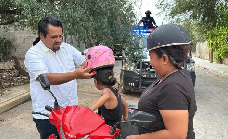 Edil promovió el uso de casco