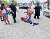 Ciclista impactado por una motoneta
