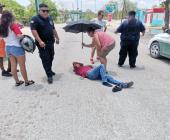 Ciclista impactado por una motoneta