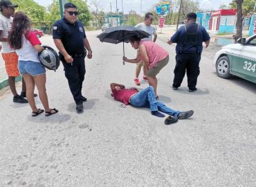 Ciclista impactado por una motoneta